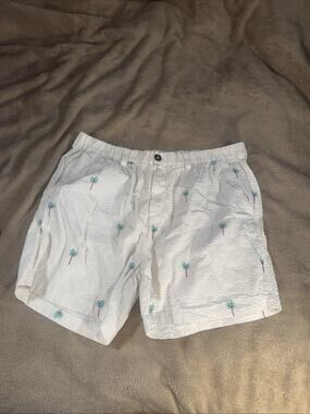 Chubbies Shorts Mens XXL Palm tree 5.5 Inch Inseam Boomshakalaka Seersucker